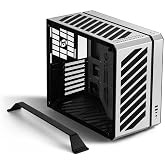 Mechanic Master C34Pro Portable Compact ATX/E-ATX Gaming PC Case Silver | 2mm aluminum shell, 360mm AIO &amp; 390mm GPU support, multi-position PSU mount, multi-zone airflow, built-in carry handle.
