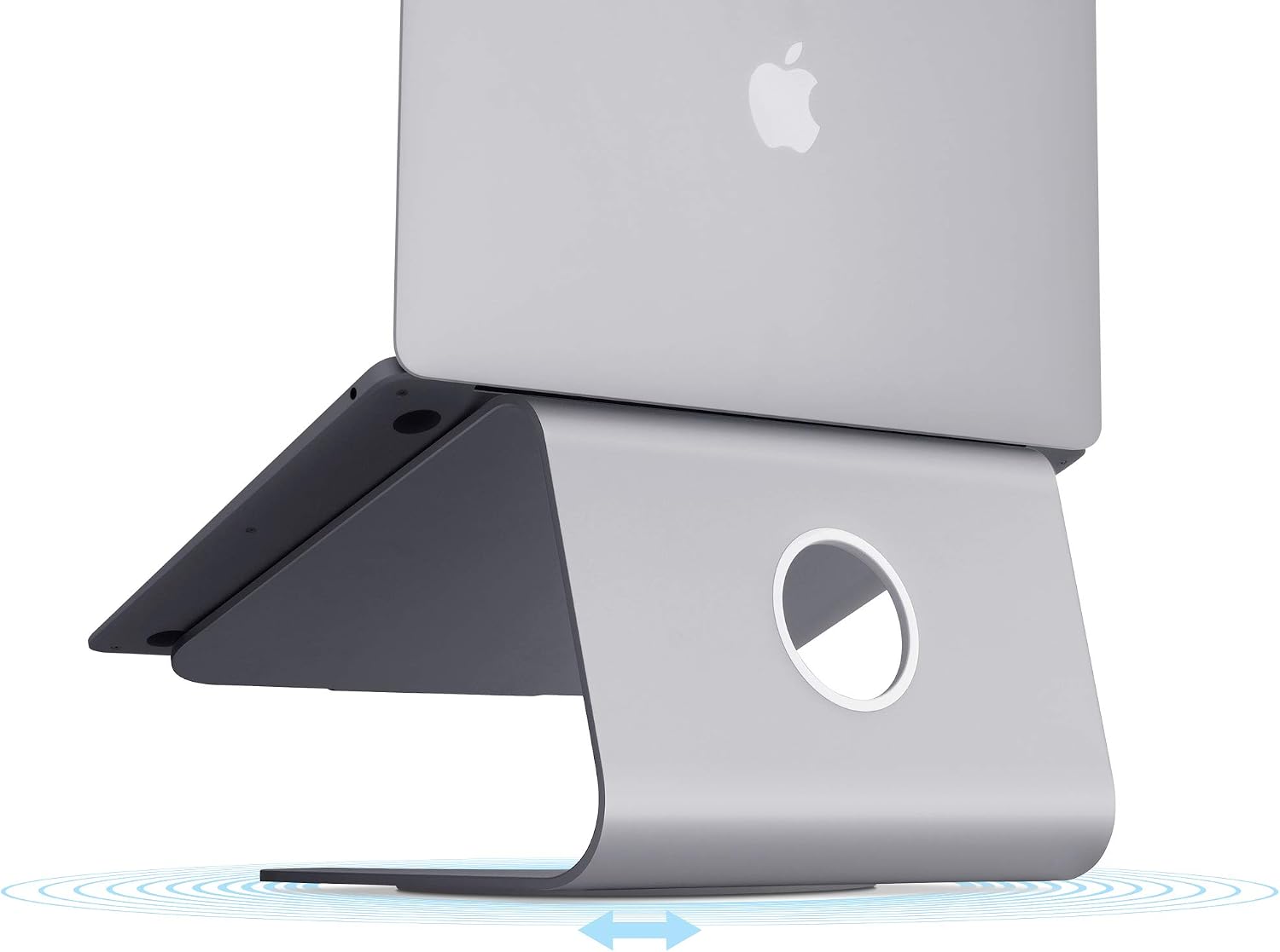 Rain Design mStand360 Laptop Stand with Swivel Base, Space Gray, Space Grey - Image 4