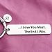 LQRI Couple Keychain I Love You Most The End I Win Keychain Valentines Day Boyfriend Girlfriend (Silver 02)
