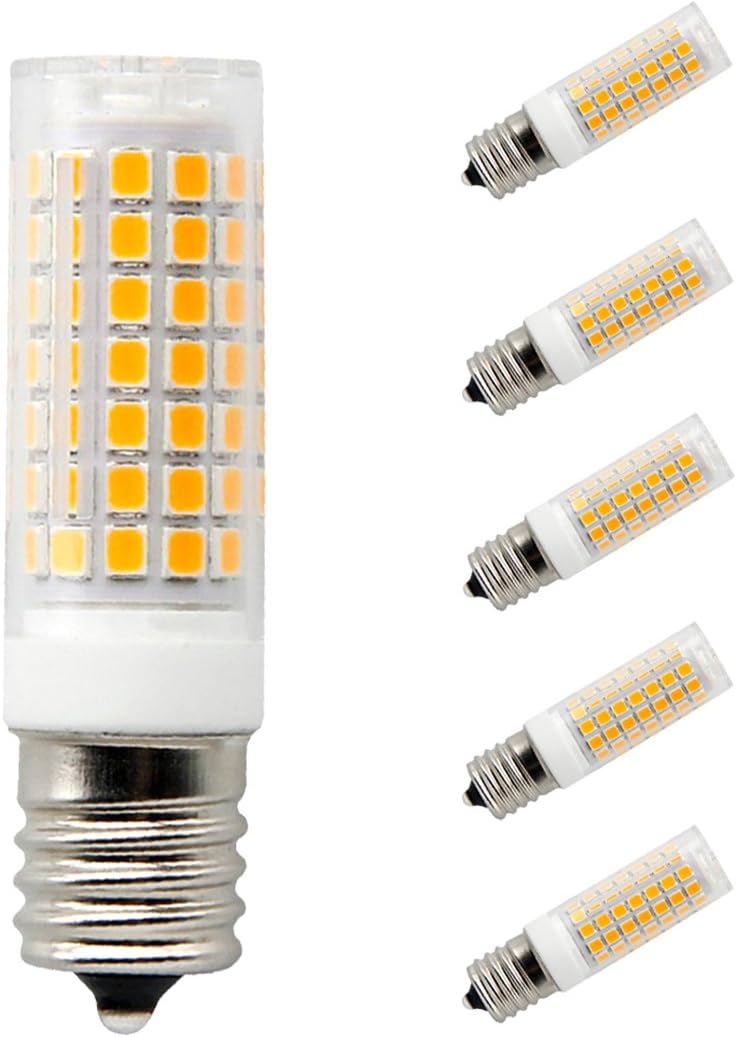LED E17 Base Bulb 8.5W Microwave Oven 8.5W E17 Intermediate Base 110-130V LED Light Bulb 850-Lumens 2700K Warm White(Pack of 5)