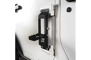 Hooke Road Wrangler Door Hinge Step Foot Pedal for 2007-2018 Jeep Wrangler JK & JKU