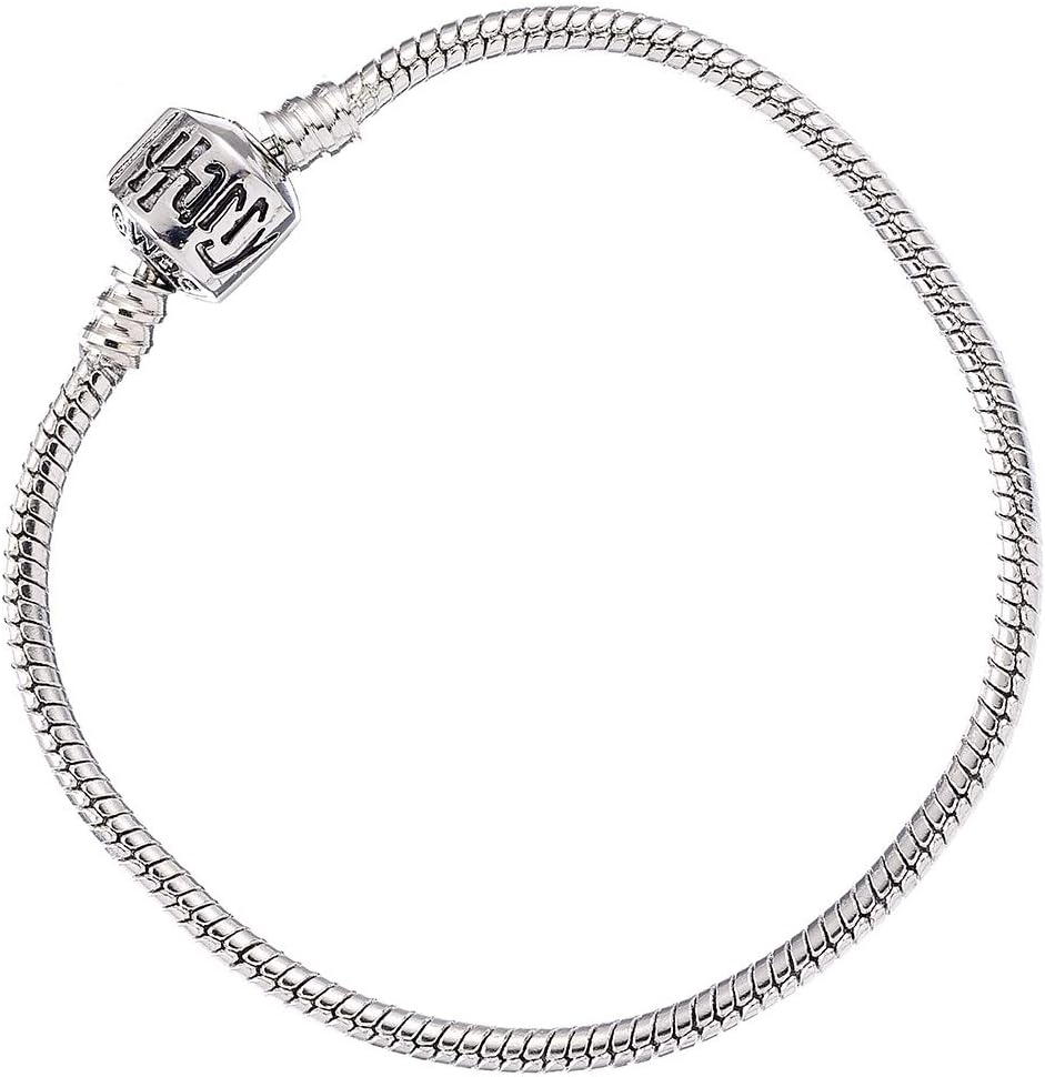 The Carat Shop Med- Adult Size 19cm Official Harry Potter Jewellery Silver Charm Bracelet for Harry Potter Slider Charms