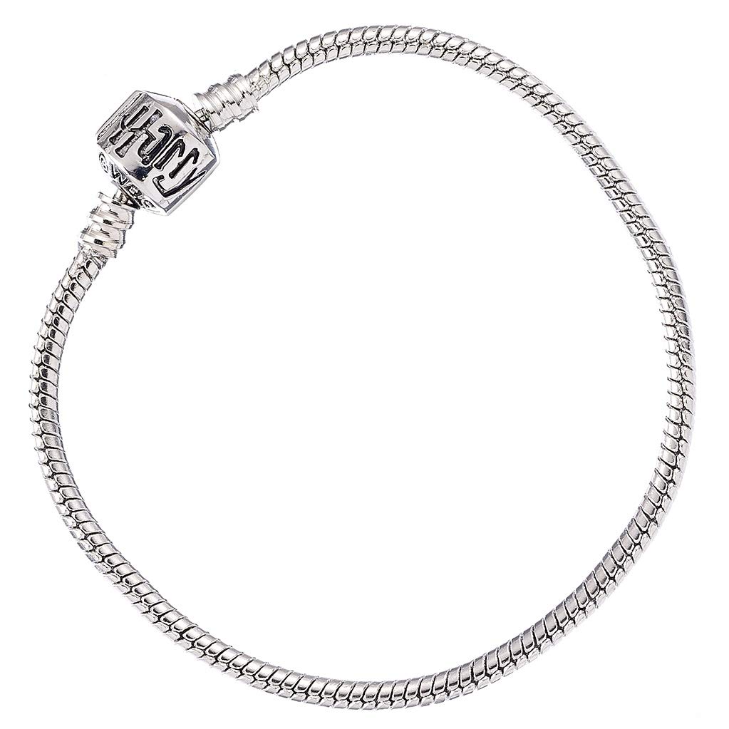 The Carat Shop Med- Adult Size 19cm Official Harry Potter Jewellery Silver Charm Bracelet for Harry Potter Slider Charms