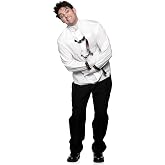 UNDERWRAPS -Men's Straight Jacket - White Front Closure Jacket, Buckles Costume