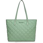 Montana West Quilted Tote Bag for Women Large Shoulder Bag Fashion Handbags with Top Zipper