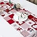 Red Table Runner, B bangcool Tassels Washable Dining Table Runner Holiday Home Decoration (67 x 14 in)