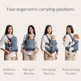 BabyBjörn Harmony Baby Carrier, Woven Mélange Blue - Ergonomic Baby Carrier view 4