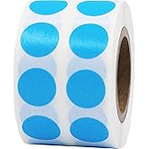 Light Blue Color Coding Labels for Organizing Inventory 0.50 Inch Round Circle Dots 1,000 Total Adhesive Stickers On A Roll
