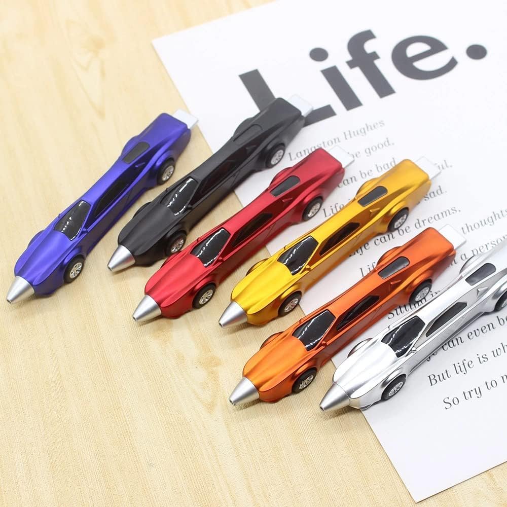 LSFCHYBY 6PCS Sports Car Pens Car Ballpoint Pen Funny pens for Kids Novelty Cute Pen Cool Kids Pens School Supplies Racing Car Pen Gifts for Children(Blue ink) (6)