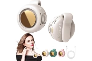 Portable Silent Mini Bladeless Fan Clip On, Small Fan Clip on for Shirt & Waist, Adjustable 3-Speed Suspended Whirlwind Fans, For Outdoor & Travel & Office, Travel Accessories, Gift