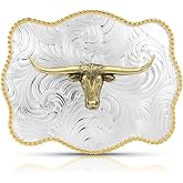 Montana Silversmiths Western Lifestyle Texas/Longhorn Made in the USA Belt Buckle