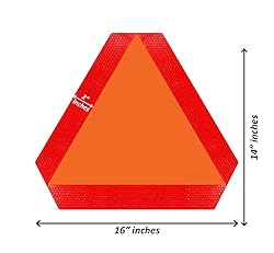 IGNIXIA (Pack of 02) Slow Moving Vehicle Sign, PVC
