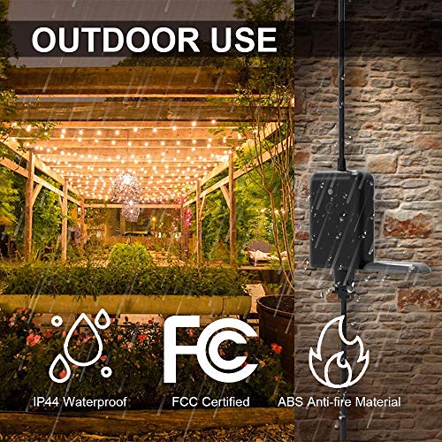 SUNTHIN Outdoor Dimmer for String Lights, WiFi Smart Dimmer Switches