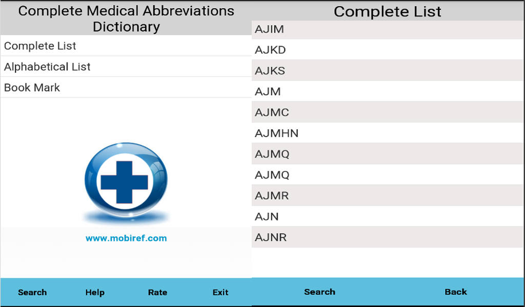 Medical Abbreviations for Android