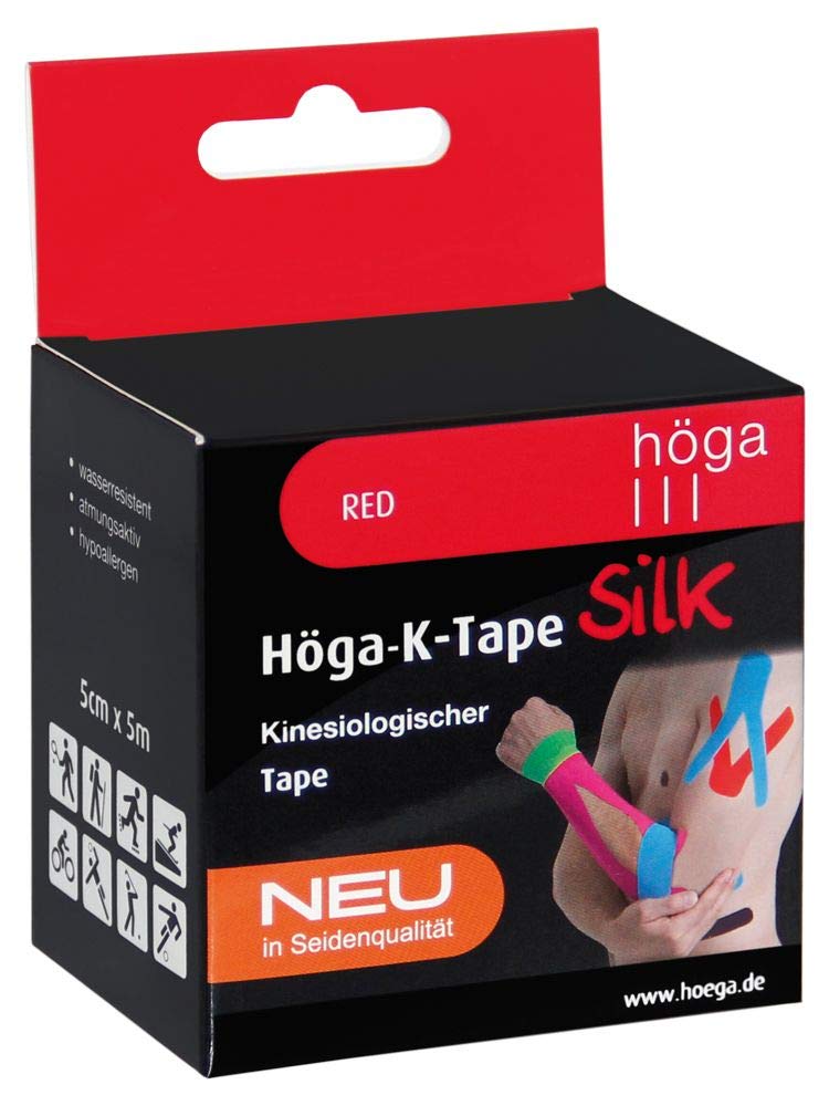 HÖGA K-Tape – Silk Red Silk Quality Kinesiologischer Tape 5 cm x 5 m
