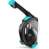 Greatever G2 Full Face Snorkel Mask with Latest Dry Top System,Foldable 180 Degree Panoramic View Snorkeling Mask with Camera Mount,Safe Breathing,Anti-Leak&Anti-Fog