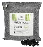 Deneve Bamboo Charcoal Air Purifying Bags (500g blk) Air Freshener Activated Bamboo Charcoal Removes Odors, Allergens and Harmful Pollutants, Fragrance Free Chemical Free And Non Toxic