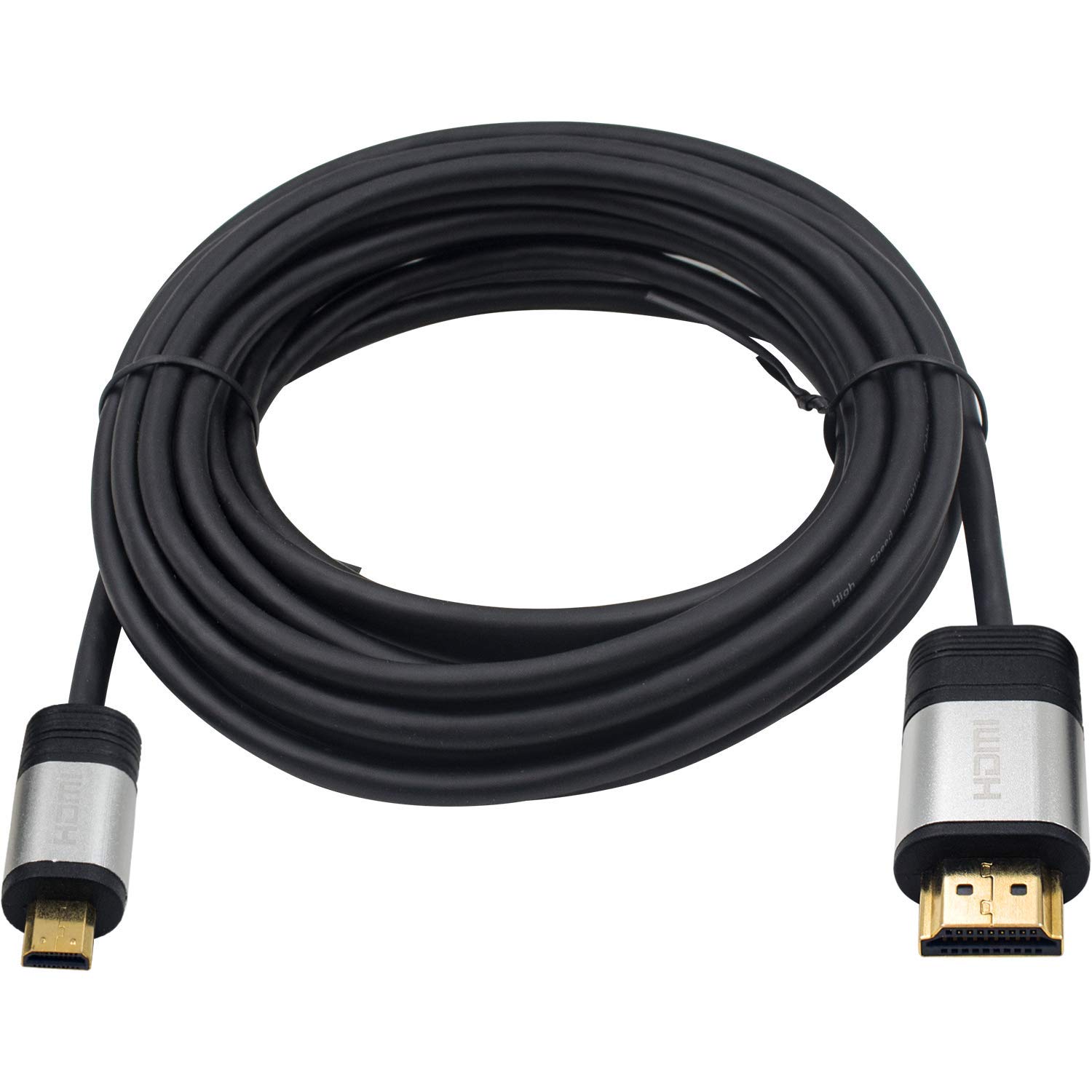 Duttek 5M/16.5FT HDMI to Micro HDMI Cable, Supports 4K@60Hz, 3D, ARC, Ethernet, Compatible with HDTV, Laptop, Projector