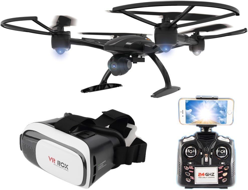 BUNDLE Quadrocopter JXD 509W Wifi RC Drohne FPV mit HD Kamera, Höhensensor + VR 3D Virtual