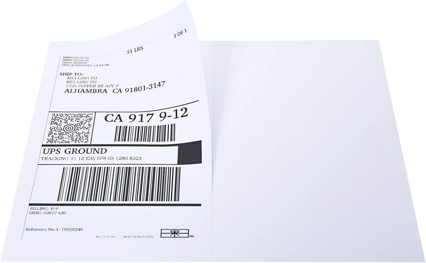 Half Sheet Self Adhesive Shipping Labels for Laser & Inkjet Printers, 200 Count (BL-G8511-100) : Printer Labels : Office Products