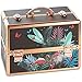Beautify Large Jungle Professional Makeup Cosmetic Organizer Train Case 14