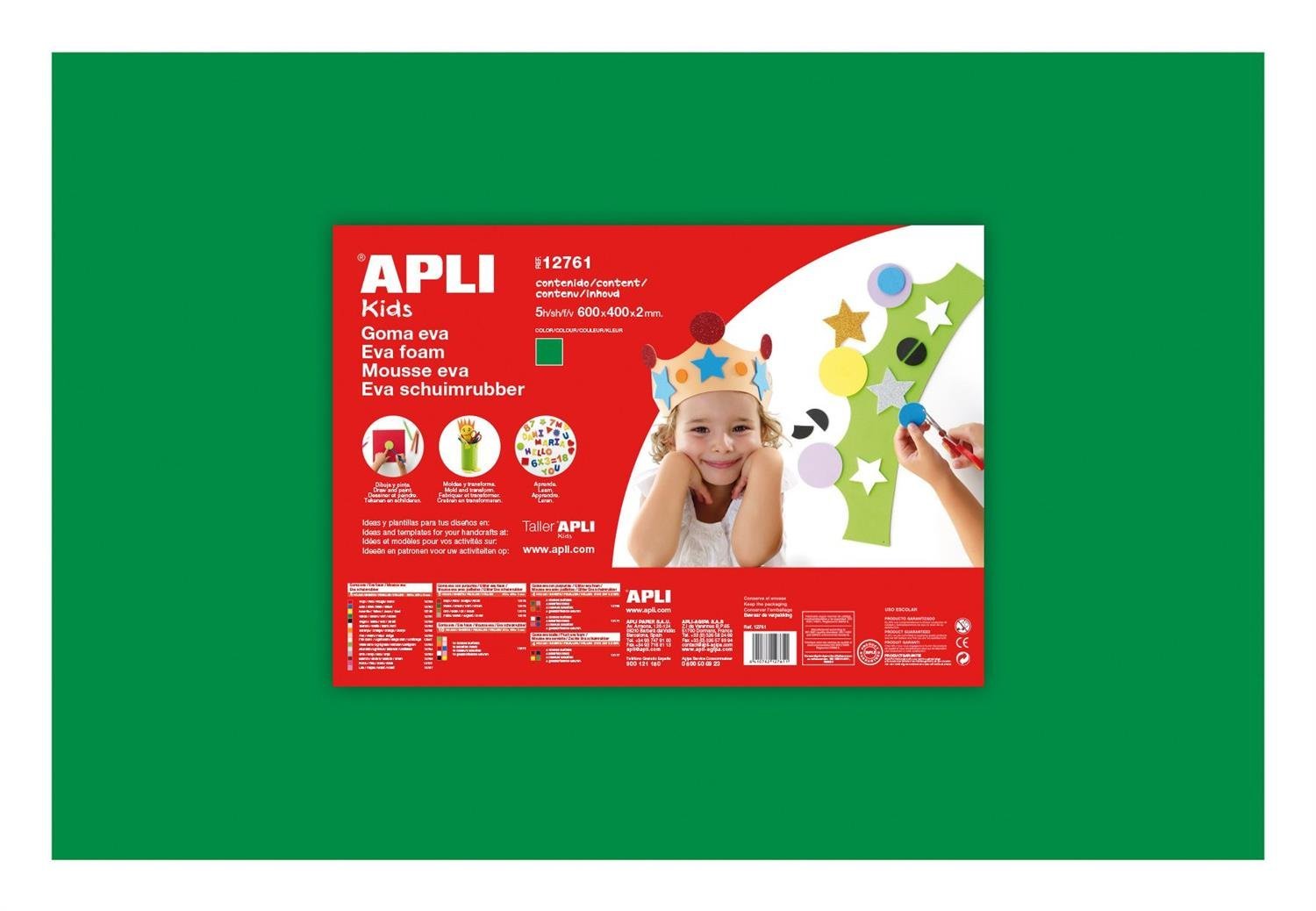 APLI Kids EVA Bag 600 x 400 mm Green