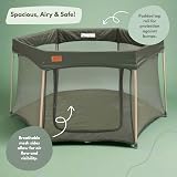 Venture All Stars Foldable Baby Playpen Large Breathable Mesh Green view 4