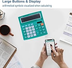 Office Desk Calculator 12 Digits with Solar Power