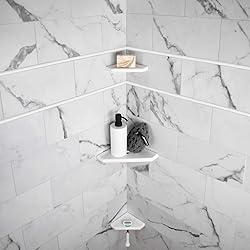 Questech Decor Corner Shower Shelf - Wall Mounted