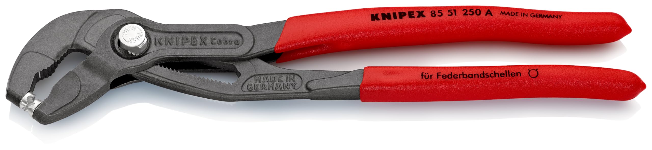 KNIPEX Spring Hose Clamp Pliers Self-Service Card with Non-Slip Plastic Coating 250 mm, 85 51 250 A SB