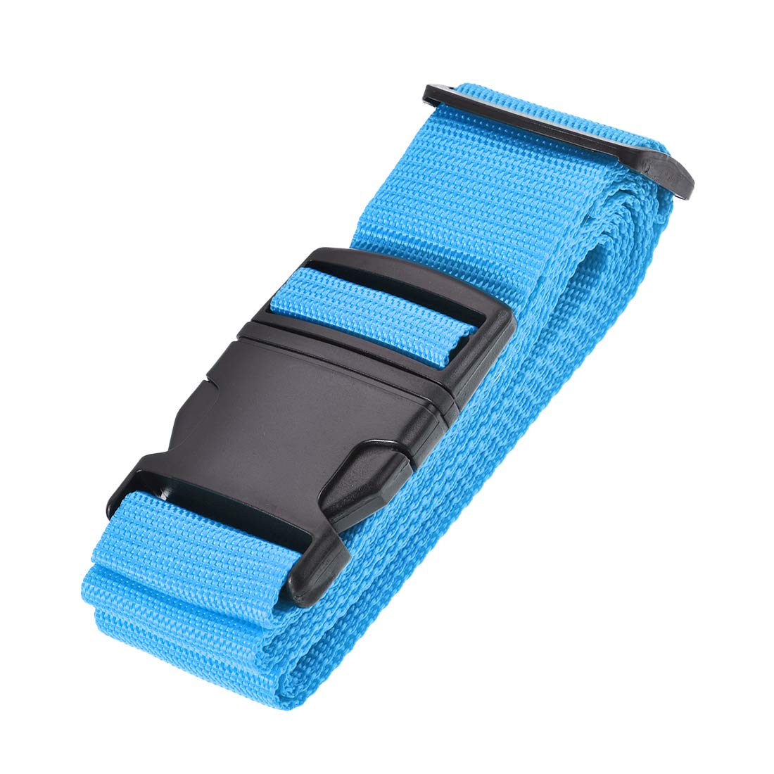 sourcing map Luggage Strap Suitcase Belt with Buckle Label, 2Mx5cm Adjustable PP Travel Bag Packing Accessory, Sky Blue