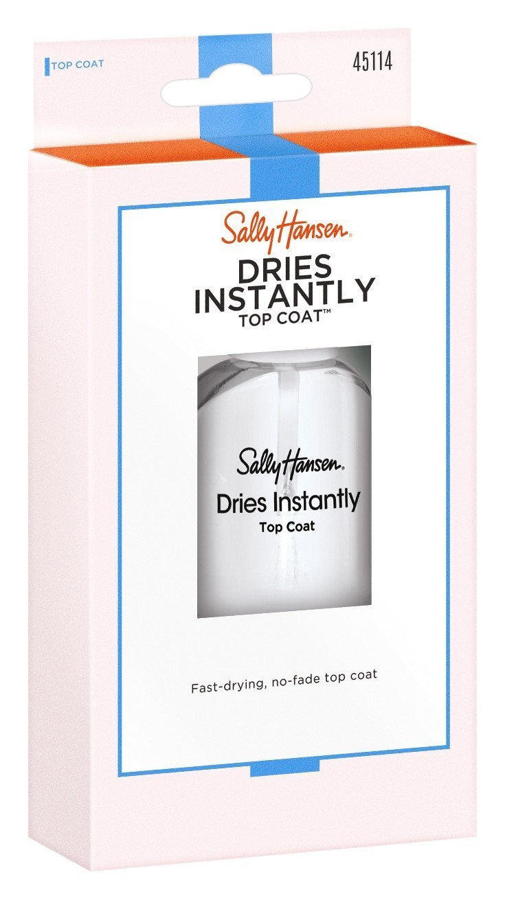 Sally Hansen Dries Instantly Top Coat By Sally Hansen for Women - 0.45 Oz Nail Polish, 0.45 Oz : Beauty