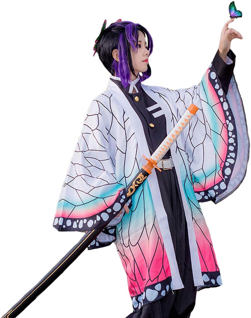 Demon Slayer Kimetsu no Yaiba Kochou Shinobu Cosplay Costume Kimono Outfit