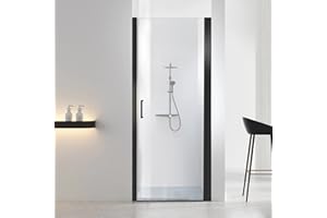 Bathroom Shower Door, Frameless Tempered Glass Shower Door, 30-31.6”W x 72”H Shower Panel, H-Type Single Shower Swing Door, M