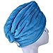YYXR Microfiber Hair Turban Towel Wrap - Super Absorbent Drastically Reduce Hair Drying Time(2 Pack Puple & Blue)