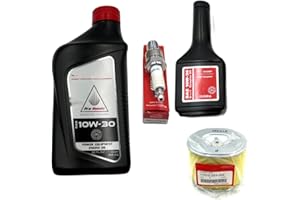 KINDZA Genuine Tune up kit for Honda GX340 GX390 engines with 44 fl.oz Genuine Motor Oil 10W30 GENUINE AIR FILTER [17210-ZE3-505] and Spark Plug [98079-55846] [BPR5ES]