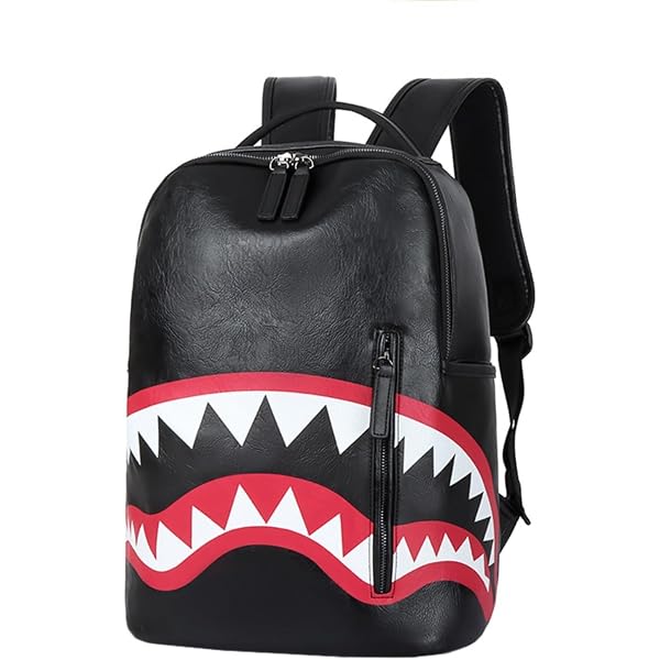 Amazon.com: Marzaha Black Leather Laptop Backpack  display picture 1