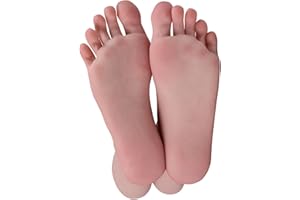 MOTLEYBEAN Realistic Female Feet One-Piece Molding No Edge Lines Soft Silicone Feet Mannequin Not TPE for Jewelry Display Tattoo Practice Art Collection (Right Foot-Ivory)
