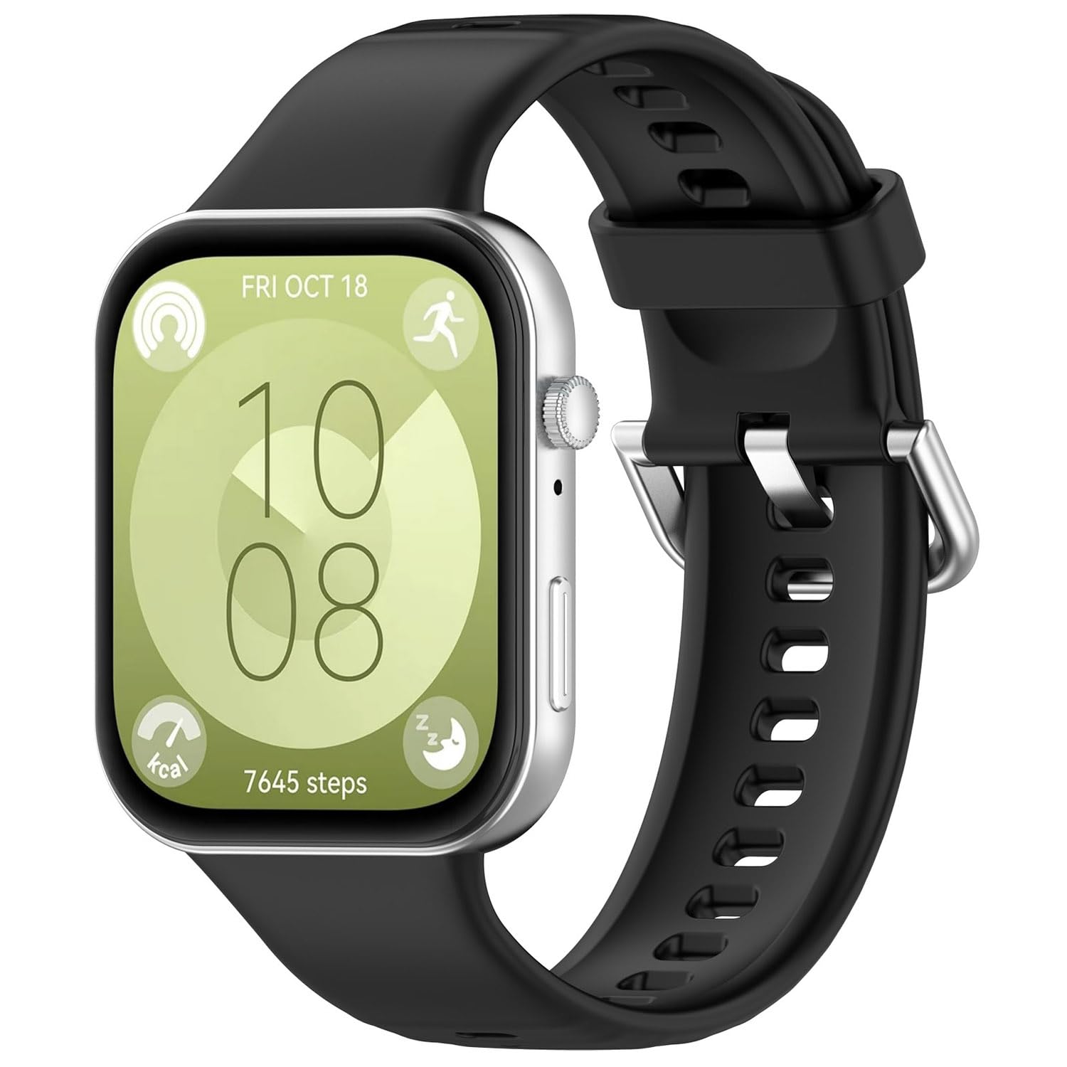 HOMTERN Straps Compatible with Huawei Watch Fit 3,Flexible Silicone Durable Smartwatch Watch Replacement Bands Women and Man,Black