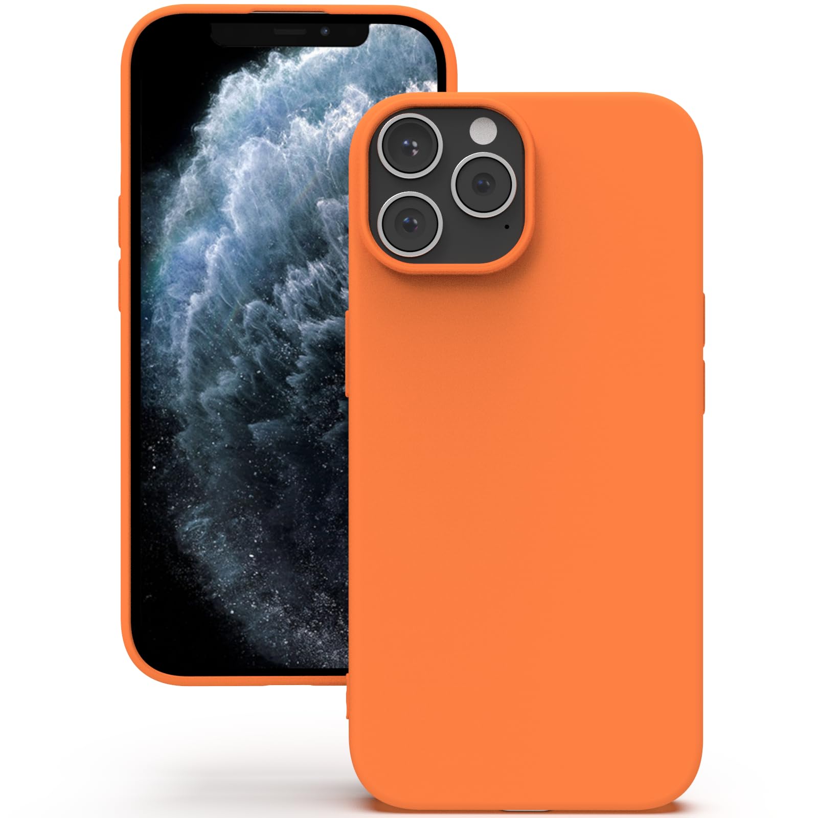 YATWIN Silicone Case for iPhone 11 Pro, Soft-Touch, Shockproof, DustProof, Antiskid Full Body Armour Phone Cover for Apple iPhone 11 Pro - Orange — image 1