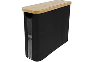 Large Toilet Paper Basket With Lid 17.7"x5.9"x13.8" - Storage Organizer for 12 Rolls, Foldable Holder Cabinet Stand for Bathr