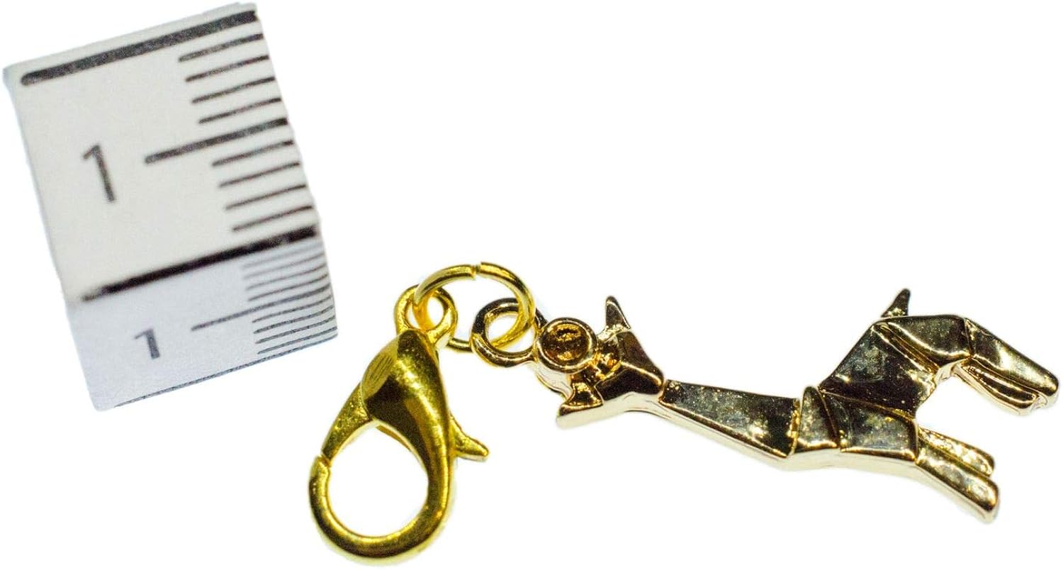 Miniblings Giraffe Charm Pendant Zipper Pull Animals Africa Safari Origami, Multicolored, 20mm - Image 3