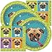 Pug Themed Birthday Party Plates and Napkins Serves 16