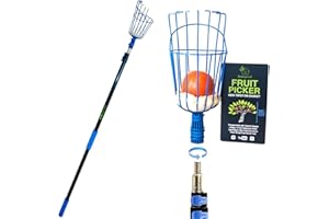 EVERSPROUT 18-Foot Fruit Picker (25 Foot Reach) | Telescoping Easy-to-Attach Twist On Basket Design | Light-Weight, High-Grade Aluminum Extension Pole