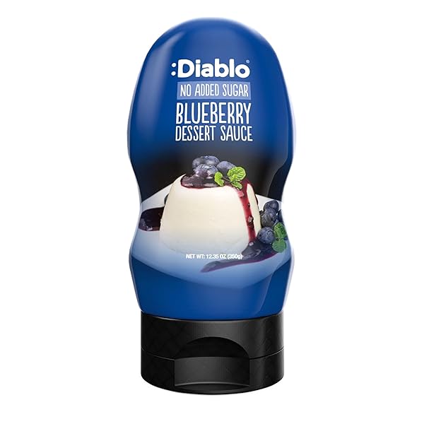 DIABLO BLUEBERRY DESSERT SAUCE | NO ADDED SUGAR | GLUTEN FREE | DIABETIC FRIENDLY | HAMPER AVAILABLE – PERFECT FOR GIFTING | 350G 12.35OZ