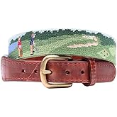 On The Links Needlepoint Belt by Smathers & Branson