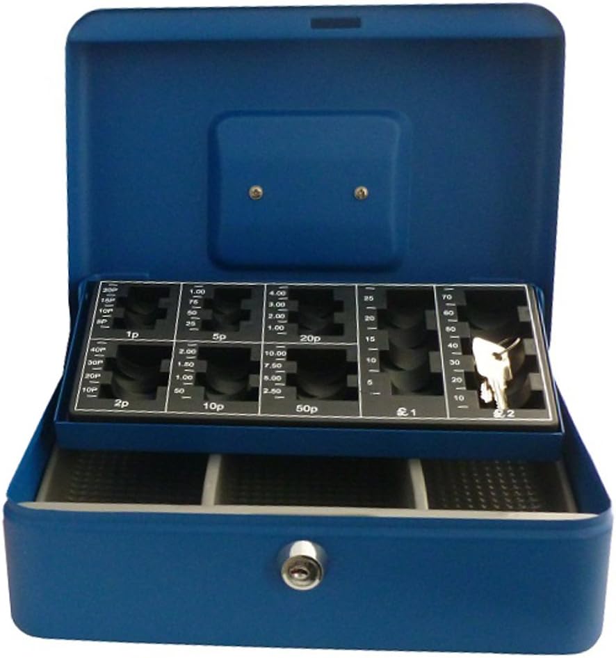 Sterling CB03BL GBP Coin Tray Cash Box, Blue, 10" Amazon.co.uk DIY & Tools