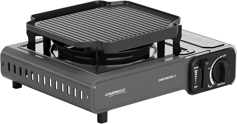 Camp'Bistro 3 Gaskocher mit Grillplatte