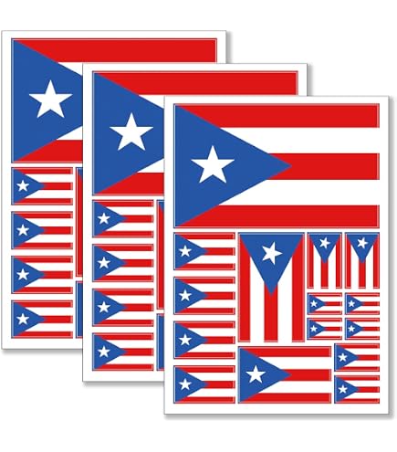 3er-Pack Puerto Rico Flaggen Aufkleber Für Helm, M Produktbild-Vorschau 1
