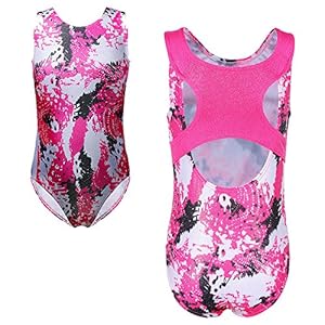 TFJH E Gymnastics Leotards for Girls Sparkle Athletic Clothes Activewear One-piece